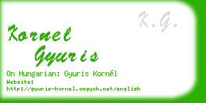 kornel gyuris business card