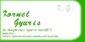 kornel gyuris business card